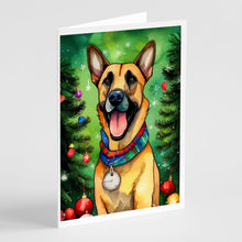 Load image into Gallery viewer, Belgian Malinois Christmas Greeting Cards - Blank Note Cards – 8-Pack of Artist-Designed Cards with Envelopes