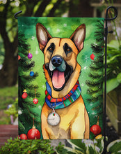 Load image into Gallery viewer, Belgian Malinois Christmas Garden Flag – Cozy Dog Holiday Decor with Tree &amp; Presents
