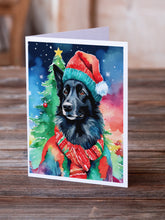 Load image into Gallery viewer, Belgian Sheepdog Christmas Greeting Cards - Blank Note Cards – 8-Pack of Artist-Designed Cards with Envelopes