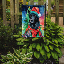 Load image into Gallery viewer, Belgian Sheepdog Christmas Garden Flag – Cozy Dog Holiday Decor with Tree &amp; Presents