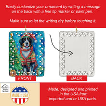 Load image into Gallery viewer, Bernese Mountain Dog Christmas Porcelain Ornament