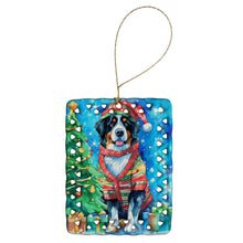 Load image into Gallery viewer, Bernese Mountain Dog Christmas Porcelain Ornament