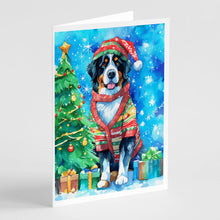 Load image into Gallery viewer, Bernese Mountain Dog Christmas Greeting Cards - Blank Note Cards – 8-Pack of Artist-Designed Cards with Envelopes