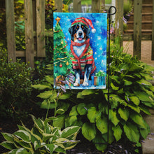 Load image into Gallery viewer, Bernese Mountain Dog Christmas Garden Flag – Cozy Dog Holiday Decor with Tree &amp; Presents
