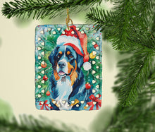 Load image into Gallery viewer, Bernese Mountain Dog Christmas Porcelain Ornament