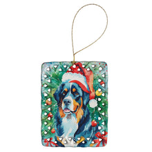 Load image into Gallery viewer, Bernese Mountain Dog Christmas Porcelain Ornament