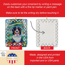 Load image into Gallery viewer, Bernese Mountain Dog Christmas Porcelain Ornament