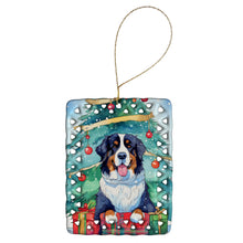 Load image into Gallery viewer, Bernese Mountain Dog Christmas Porcelain Ornament