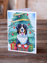 Load image into Gallery viewer, Bernese Mountain Dog Christmas Greeting Cards - Blank Note Cards – 8-Pack of Artist-Designed Cards with Envelopes