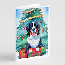 Load image into Gallery viewer, Bernese Mountain Dog Christmas Greeting Cards - Blank Note Cards – 8-Pack of Artist-Designed Cards with Envelopes