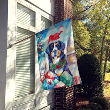 Load image into Gallery viewer, Bernese Mountain Dog Christmas House Flag