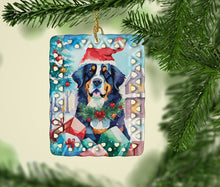 Load image into Gallery viewer, Bernese Mountain Dog Christmas Porcelain Ornament