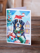 Load image into Gallery viewer, Bernese Mountain Dog Christmas Greeting Cards - Blank Note Cards – 8-Pack of Artist-Designed Cards with Envelopes