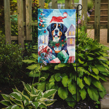 Load image into Gallery viewer, Bernese Mountain Dog Christmas Garden Flag – Cozy Dog Holiday Decor with Tree &amp; Presents