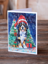 Load image into Gallery viewer, Bernese Mountain Dog Christmas Greeting Cards - Blank Note Cards – 8-Pack of Artist-Designed Cards with Envelopes