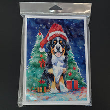 Load image into Gallery viewer, Bernese Mountain Dog Christmas Greeting Cards - Blank Note Cards – 8-Pack of Artist-Designed Cards with Envelopes