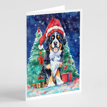 Load image into Gallery viewer, Bernese Mountain Dog Christmas Greeting Cards - Blank Note Cards – 8-Pack of Artist-Designed Cards with Envelopes