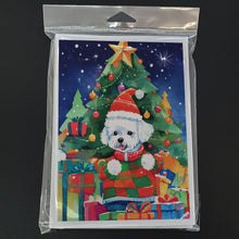 Load image into Gallery viewer, Bichon Frise Christmas Greeting Cards - Blank Note Cards – 8-Pack of Artist-Designed Cards with Envelopes