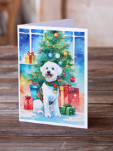 Load image into Gallery viewer, Bichon Frise Christmas Greeting Cards - Blank Note Cards – 8-Pack of Artist-Designed Cards with Envelopes
