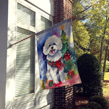 Load image into Gallery viewer, Bichon Frise Christmas House Flag