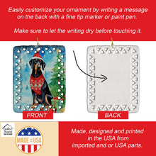 Load image into Gallery viewer, Black and Tan Coonhound Christmas Porcelain Ornament