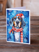 Load image into Gallery viewer, Black and Tan Coonhound Christmas Greeting Cards - Blank Note Cards – 8-Pack of Artist-Designed Cards with Envelopes