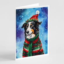 Load image into Gallery viewer, Border Collie Christmas Greeting Cards - Blank Note Cards – 8-Pack of Artist-Designed Cards with Envelopes