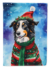 Load image into Gallery viewer, Border Collie Christmas Garden Flag – Cozy Dog Holiday Decor with Tree &amp; Presents