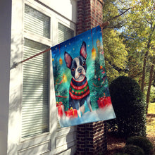 Load image into Gallery viewer, Boston Terrier Christmas House Flag