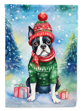 Load image into Gallery viewer, Boston Terrier Christmas House Flag
