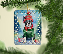 Load image into Gallery viewer, Boston Terrier Christmas Porcelain Ornament