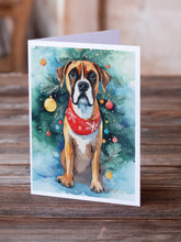 Load image into Gallery viewer, Boxer Christmas Greeting Cards - Blank Note Cards – 8-Pack of Artist-Designed Cards with Envelopes