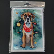 Load image into Gallery viewer, Boxer Christmas Greeting Cards - Blank Note Cards – 8-Pack of Artist-Designed Cards with Envelopes