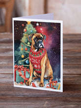 Load image into Gallery viewer, Boxer Christmas Greeting Cards - Blank Note Cards – 8-Pack of Artist-Designed Cards with Envelopes