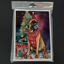 Load image into Gallery viewer, Boxer Christmas Greeting Cards - Blank Note Cards – 8-Pack of Artist-Designed Cards with Envelopes