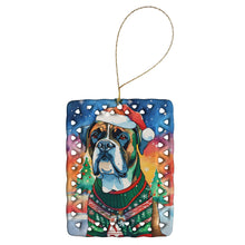 Load image into Gallery viewer, Boxer Christmas Porcelain Ornament