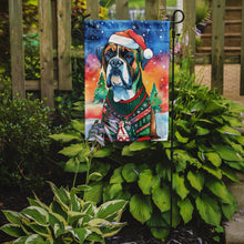 Load image into Gallery viewer, Boxer Christmas Garden Flag – Cozy Dog Holiday Decor with Tree &amp; Presents