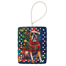 Load image into Gallery viewer, Boxer Christmas Porcelain Ornament