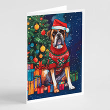 Load image into Gallery viewer, Boxer Christmas Greeting Cards - Blank Note Cards – 8-Pack of Artist-Designed Cards with Envelopes
