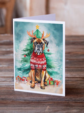 Load image into Gallery viewer, Boxer Christmas Greeting Cards - Blank Note Cards – 8-Pack of Artist-Designed Cards with Envelopes