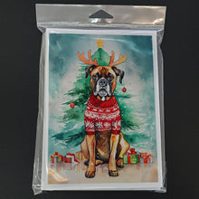 Load image into Gallery viewer, Boxer Christmas Greeting Cards - Blank Note Cards – 8-Pack of Artist-Designed Cards with Envelopes