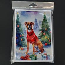Load image into Gallery viewer, Boxer Christmas Greeting Cards - Blank Note Cards – 8-Pack of Artist-Designed Cards with Envelopes