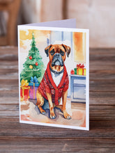 Load image into Gallery viewer, Boxer Christmas Greeting Cards - Blank Note Cards – 8-Pack of Artist-Designed Cards with Envelopes