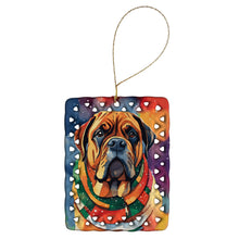 Load image into Gallery viewer, Bullmastiff Christmas Porcelain Ornament