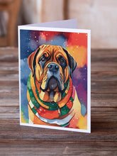 Load image into Gallery viewer, Bullmastiff Christmas Greeting Cards - Blank Note Cards – 8-Pack of Artist-Designed Cards with Envelopes