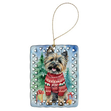 Load image into Gallery viewer, Cairn Terrier Christmas Porcelain Ornament