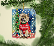 Load image into Gallery viewer, Cairn Terrier Christmas Porcelain Ornament