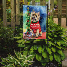 Load image into Gallery viewer, Cairn Terrier Christmas Garden Flag – Cozy Dog Holiday Decor with Tree &amp; Presents