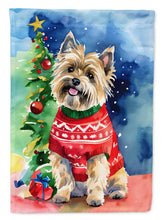 Load image into Gallery viewer, Cairn Terrier Christmas Garden Flag – Cozy Dog Holiday Decor with Tree &amp; Presents