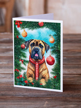 Load image into Gallery viewer, Cane Corso Christmas Greeting Cards - Blank Note Cards – 8-Pack of Artist-Designed Cards with Envelopes